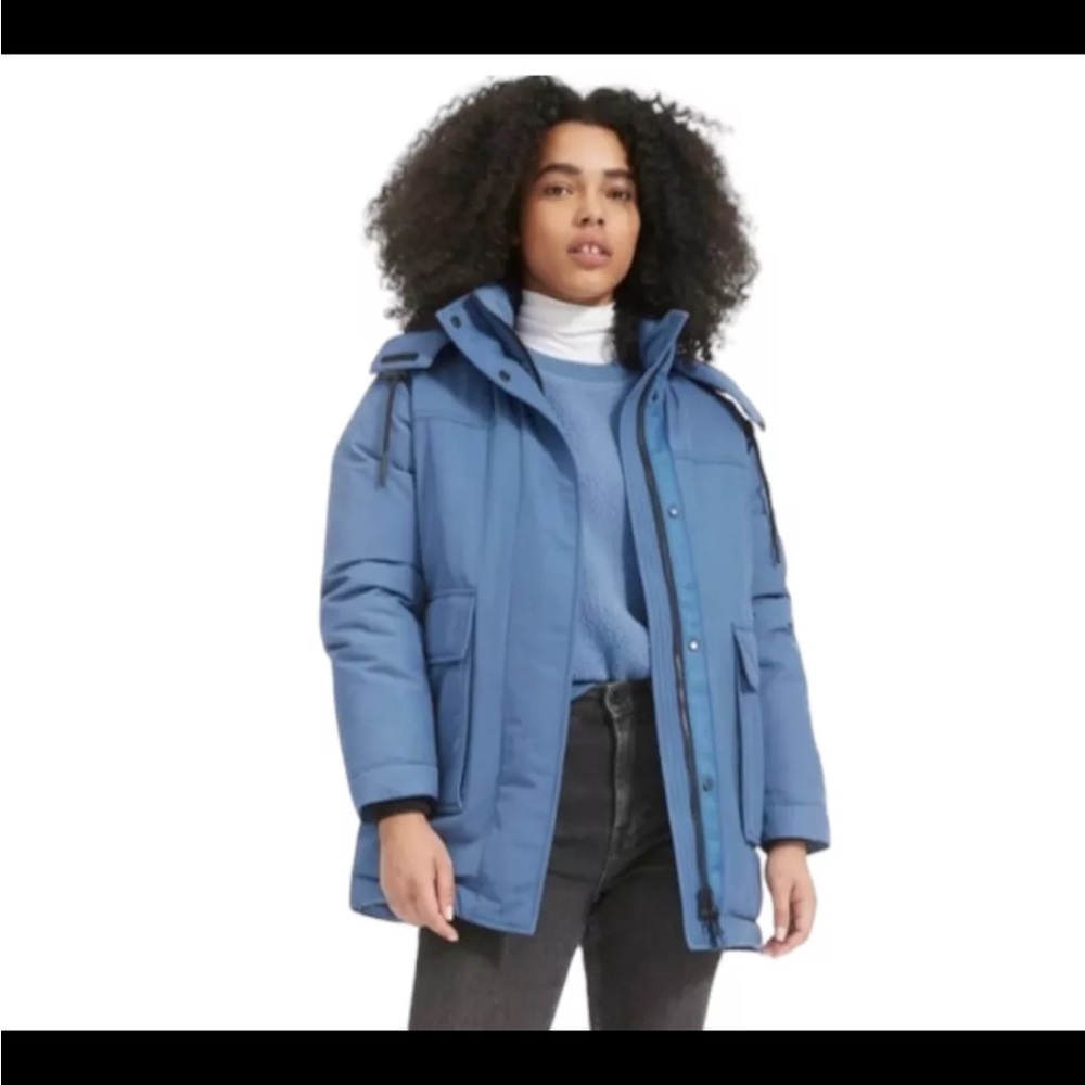 Everlane Women's ReNew Oversized Puffer Parka Jacket French Blue Size S